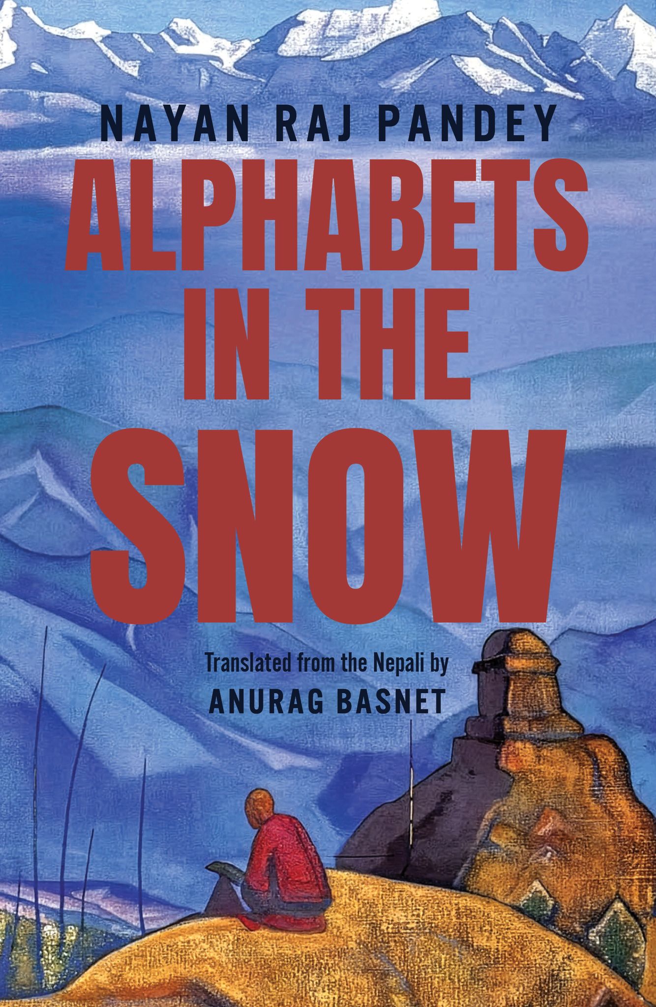 Alphabets in the Snow book cover by Nayan Raj Pandey – English Himalayan fiction novel Nepal